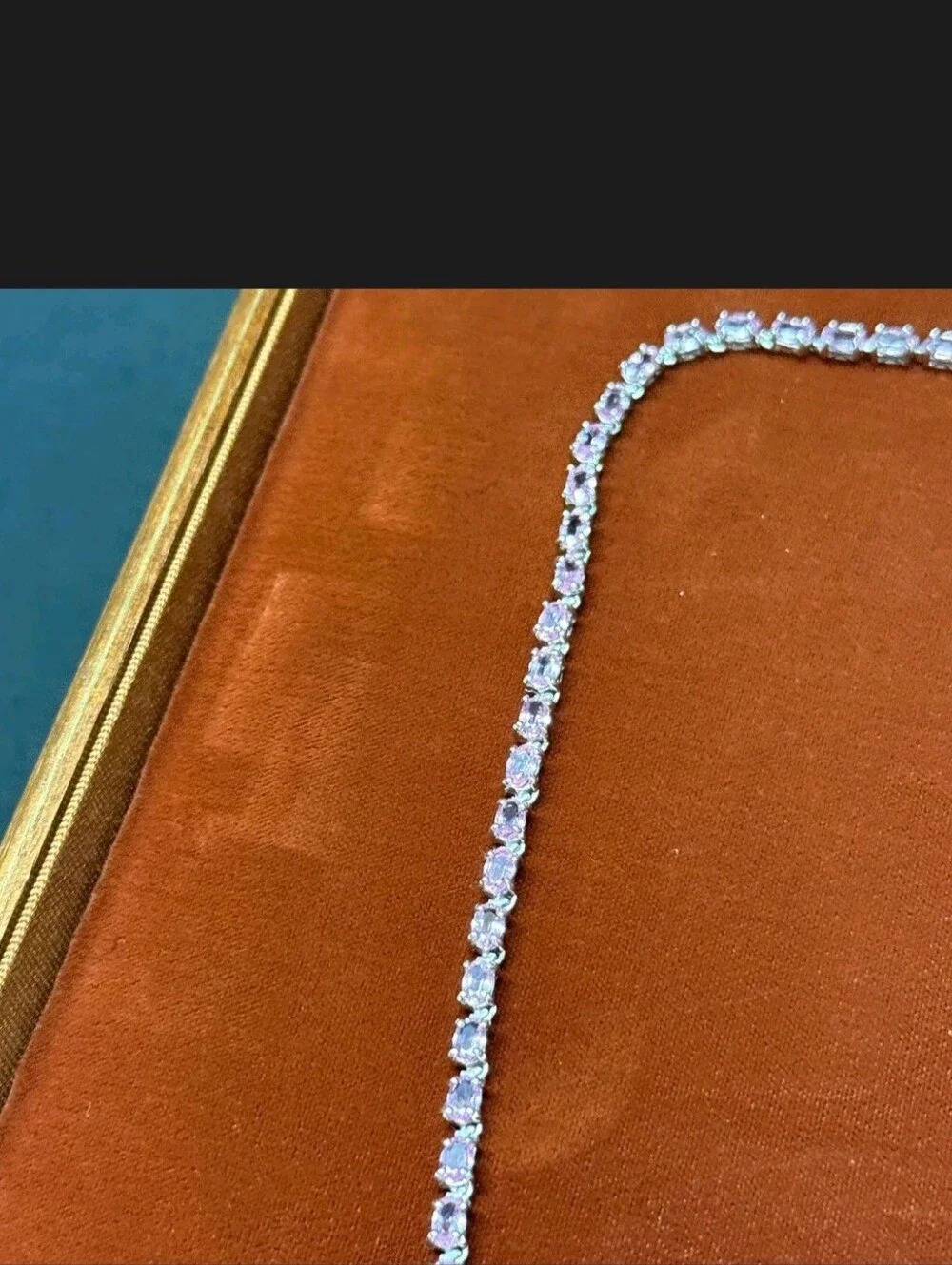 Sterling Silver 25.00 CTW Pink Sapphire Tennis Necklace 20